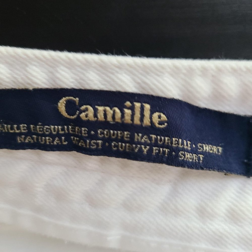 Tribal DeNime Mid Waist Curvy Fit Shorts Womens 29/8 White Camille Shorts - Picture 5 of 9